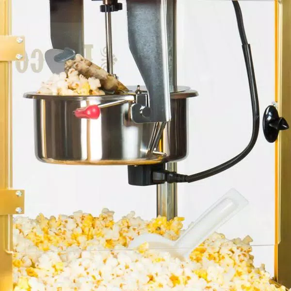 Nostalgia CCP610 8 oz. Commercial Popcorn Machine with Concession Cart, Red