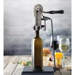 Epicureanist Pewter Connoisseur Wine Opener with Black Granite Stand thumbnail 4