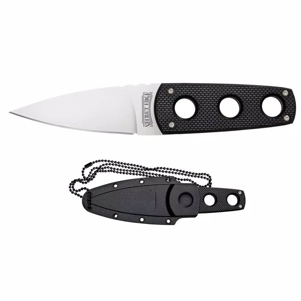 Cold Steel Secret Edge 3.5 in. Neck Fixed Blade Knife with Secure-Ex Sheath