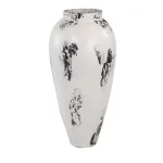 LITTON LANE Black and White Stoneware Floor Vase - 40 Inch Textured Decorative Ceramic Vase thumbnail 1
