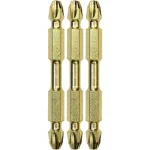 Makita Impact GOLD #3 Phillips Double-Ended Power Bits, 2-1/2 in., 3-Piece Set thumbnail 1