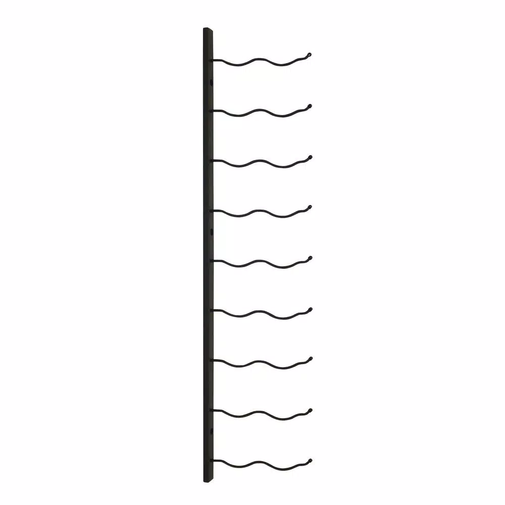 Epicureanist 18-Bottle Metal Wall-Mounted Wine Rack, Black