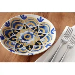 Home Decorators Collection Lisbon 4-Piece Twilight Blue and Mustard Yellow Salad Plate Set thumbnail 6