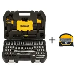 DEWALT 108-Piece Mechanics Tool Set with 1/4 in. and 3/8 in. Drive Ratchets and 9 ft. Tape Measure thumbnail 1