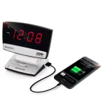 Westclox Digital LED Alarm Clock with USB Charging Port and Snooze thumbnail 2
