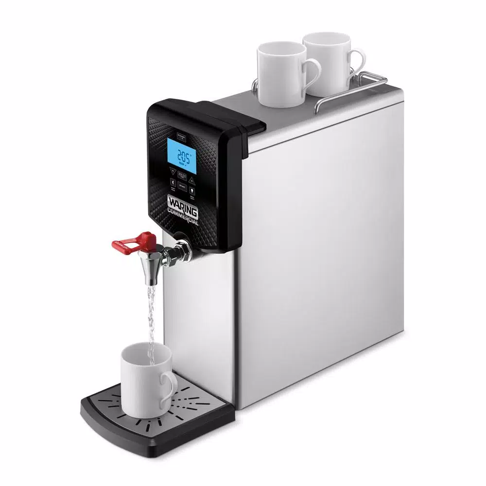 Waring Commercial Waring 3-Gallon Hot Water Dispenser, 48-Cup Stainless Steel Electric Kettle with Digital Controls