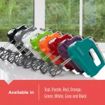 BLACK+DECKER Helix Performance Premium 5-Speed Hand Mixer, Red thumbnail 7