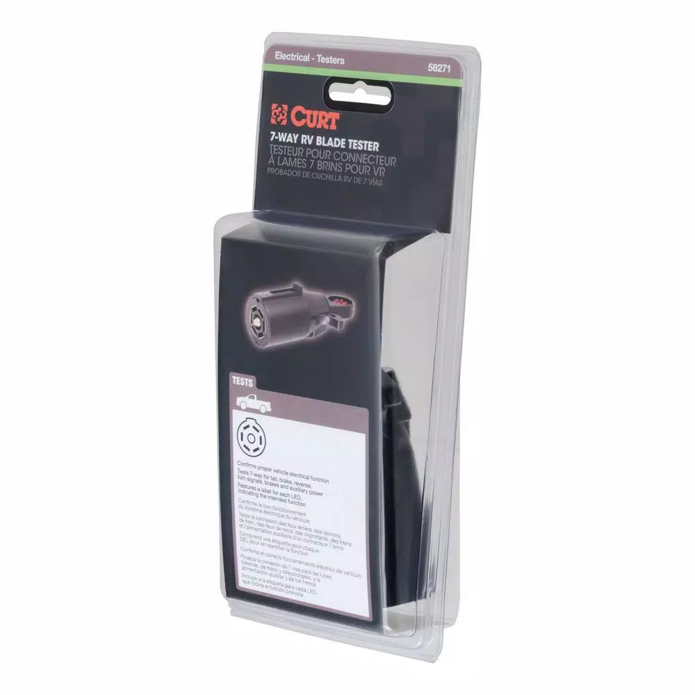 CURT 7-Way RV Blade Connector Tester for Trailer Wiring