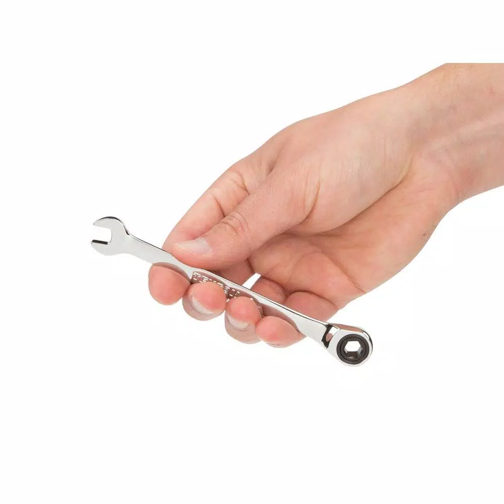 TEKTON 7 mm Ratcheting Combination Wrench, 6-Point Box End, 72-Tooth Gear