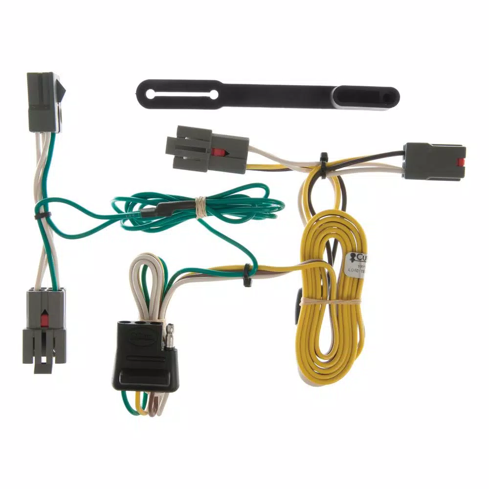 CURT Custom Vehicle-Trailer Wiring Harness, 4-Way Flat, Quick T-Connector for Crown Victoria, Mustang, Grand Marquis