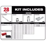 Milwaukee 28-Piece 1/2 in. Drive Metric Ratchet and Socket Set thumbnail 2