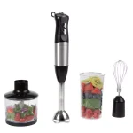 Classic Cuisine 4-in-1 Immersion Blender Set with Chopper and Whisk, 6-Speed, 400W, Black thumbnail 3