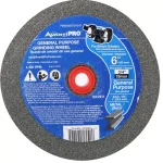 Avanti Pro 6 in. Aluminum Oxide Bench Grinding Wheel, 36 Grit, 1 in. Arbor thumbnail 1