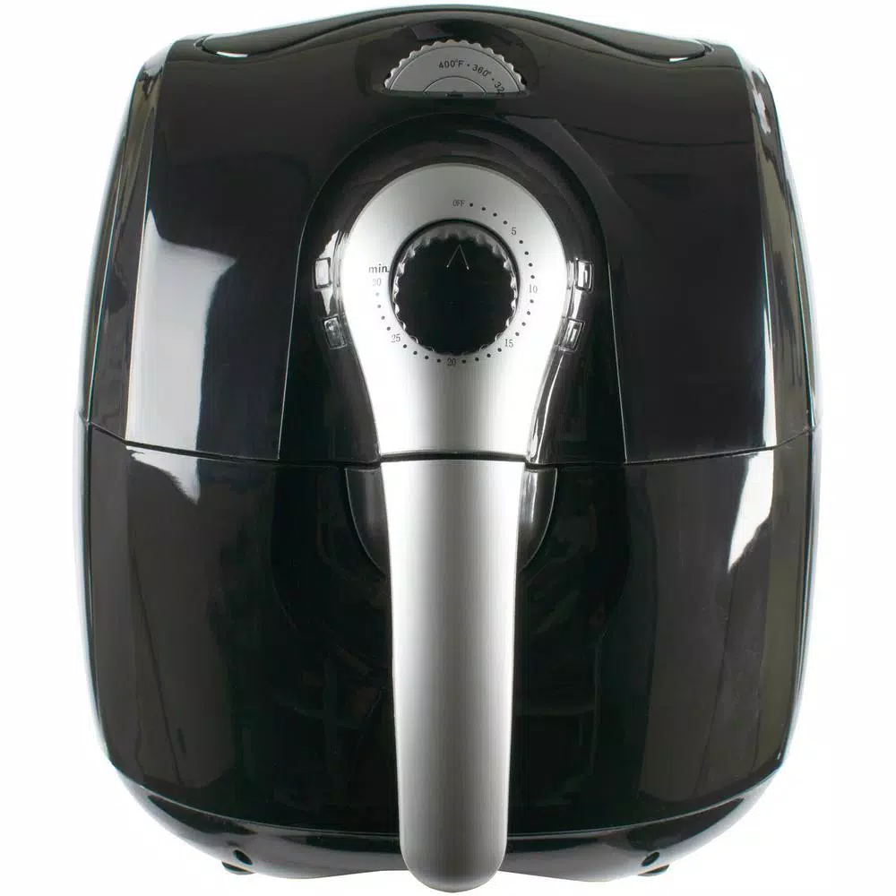 Brentwood 3.7 Qt. Black Air Fryer with Timer and Temperature Control, 1400W
