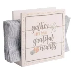 Home Essentials Harvest Devotions 6 in. Wooden Napkin Holder, Fall Decor thumbnail 2