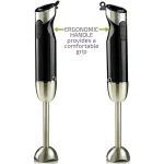 Ovente HS690 500W 6-Speed Immersion Blender, Black Stainless Steel Handheld Mixer thumbnail 7