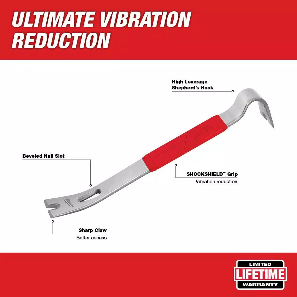 Milwaukee 15 in. Pry Bar with SHOCKSHIELD Grip