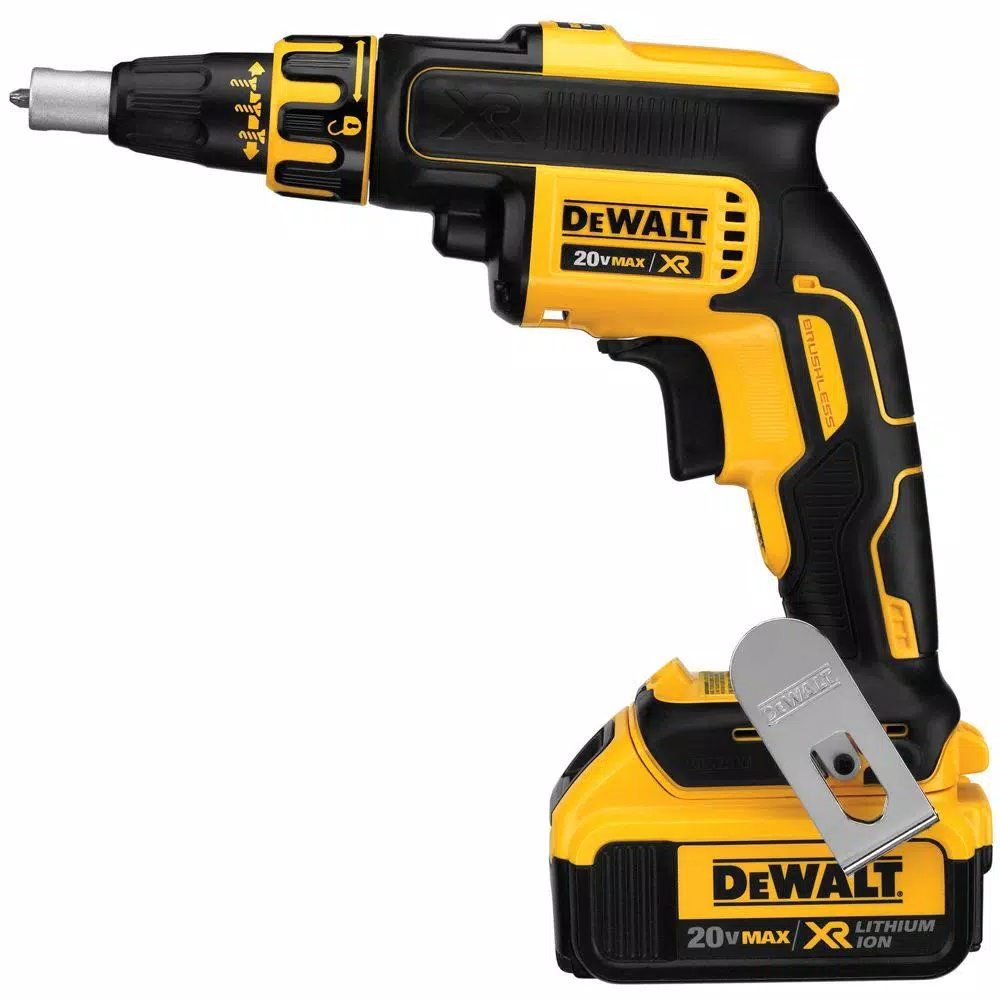DEWALT 20V MAX XR Brushless Cordless Drywall Screw Gun Kit with (2) 4.0 Ah Batteries & Charger