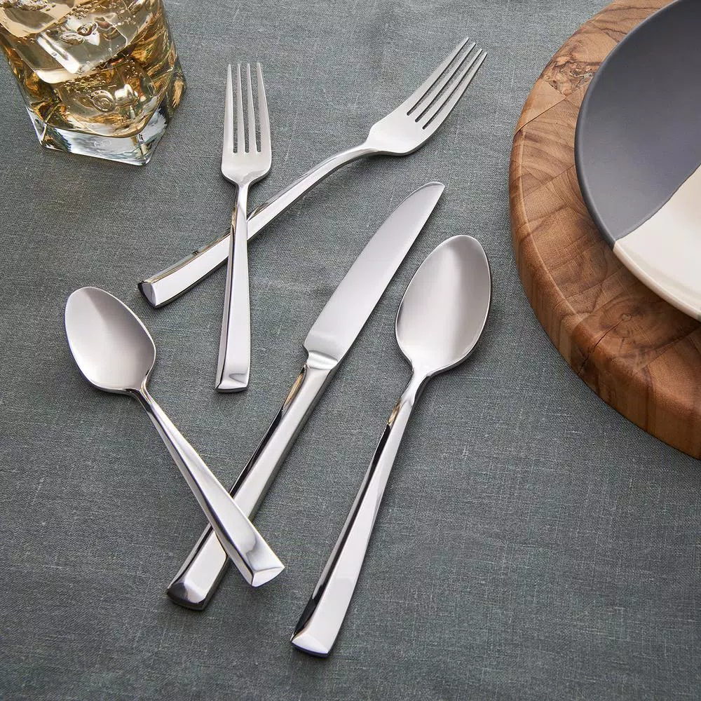 HAMPTON SIGNATURE Crossbay Hampton Signature 20-Piece 18/10 Stainless Steel Flatware Set, Service for 4