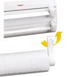 HOUSEHOLD ESSENTIALS Leifheit Wall Mount Paper Towel Holder with Spice Rack and Foil/Plastic Wrap Dispensers, White thumbnail 5