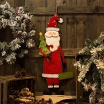 Glitzhome 36 in. Iron Santa Yard Stake - Versatile Holiday Outdoor & Indoor Decor thumbnail 7