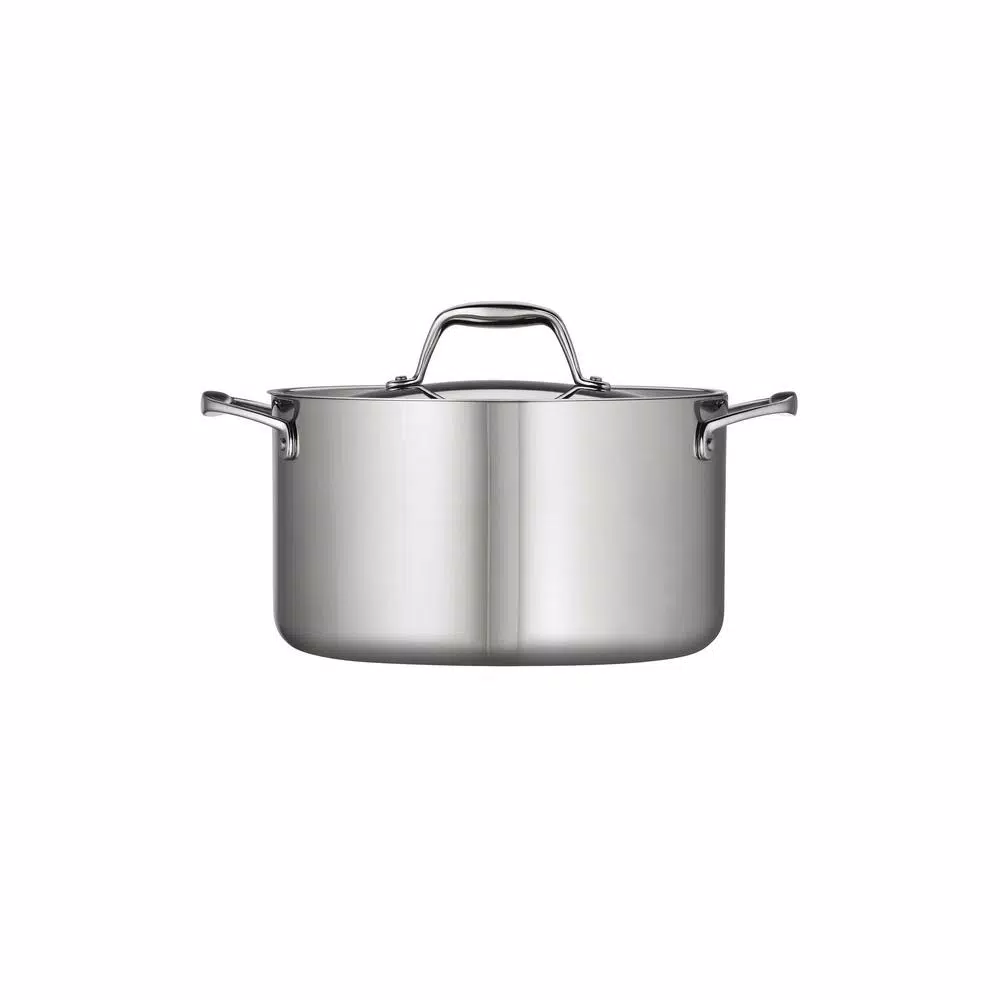 Tramontina Gourmet Tri-Ply Clad 6 Qt. Stainless Steel Sauce Pot with Lid