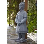 Nearly Natural 40 in. Classic Gray Stone Warrior Statue - Indoor/Outdoor Decorative Sculpture thumbnail 5