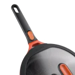 BergHOFF GEM Stay Cool 4.9 qt. Cast Aluminum Nonstick Saute Pan with Glass Lid, Orange thumbnail 3