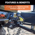 CURT Short Trunnion Bar Weight Distribution Hitch Kit, 10,000-15,000 lbs. GTW, 28-3/8 in. Bars thumbnail 14