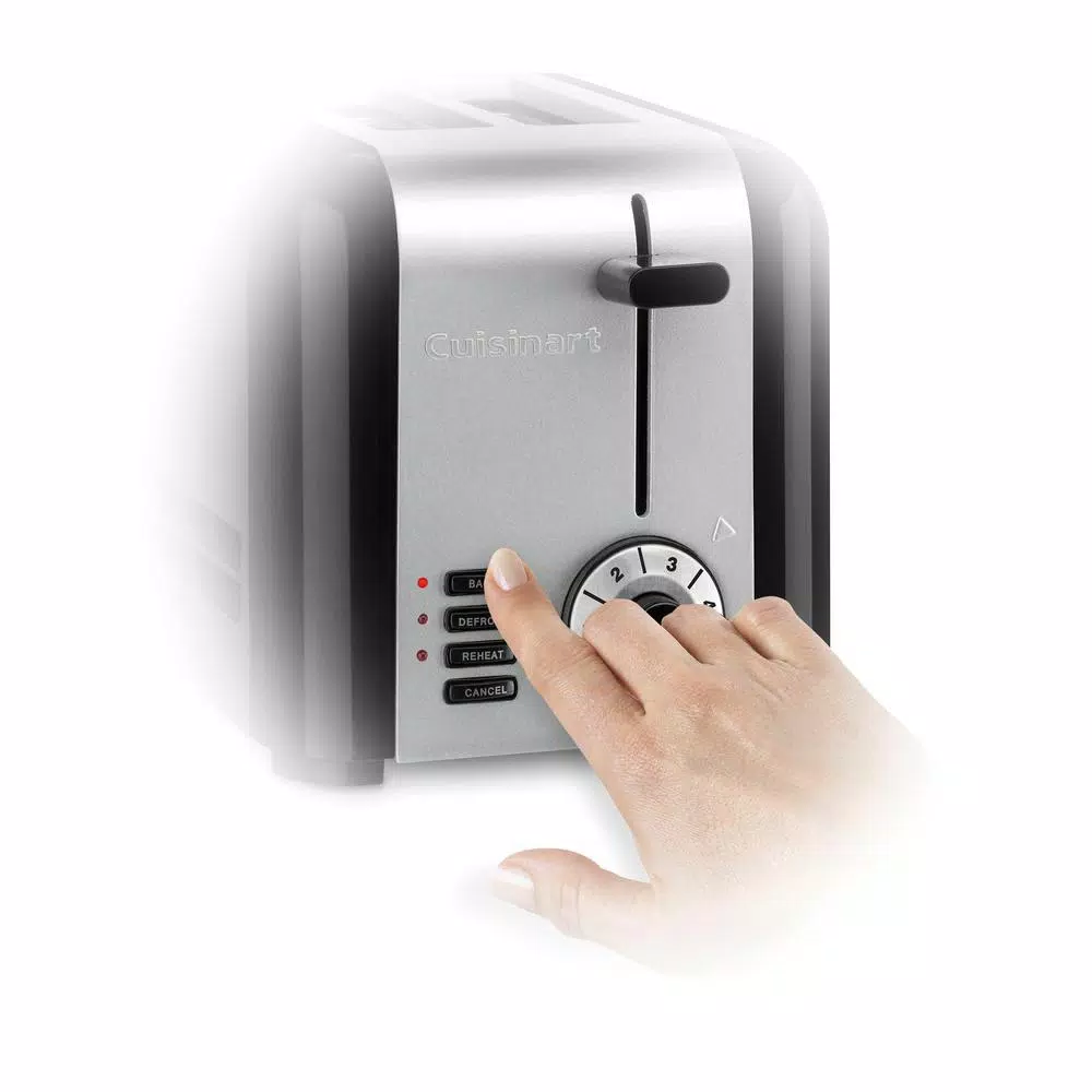 Cuisinart 2-Slice Compact Toaster, Black and Stainless Steel with Wide Slots