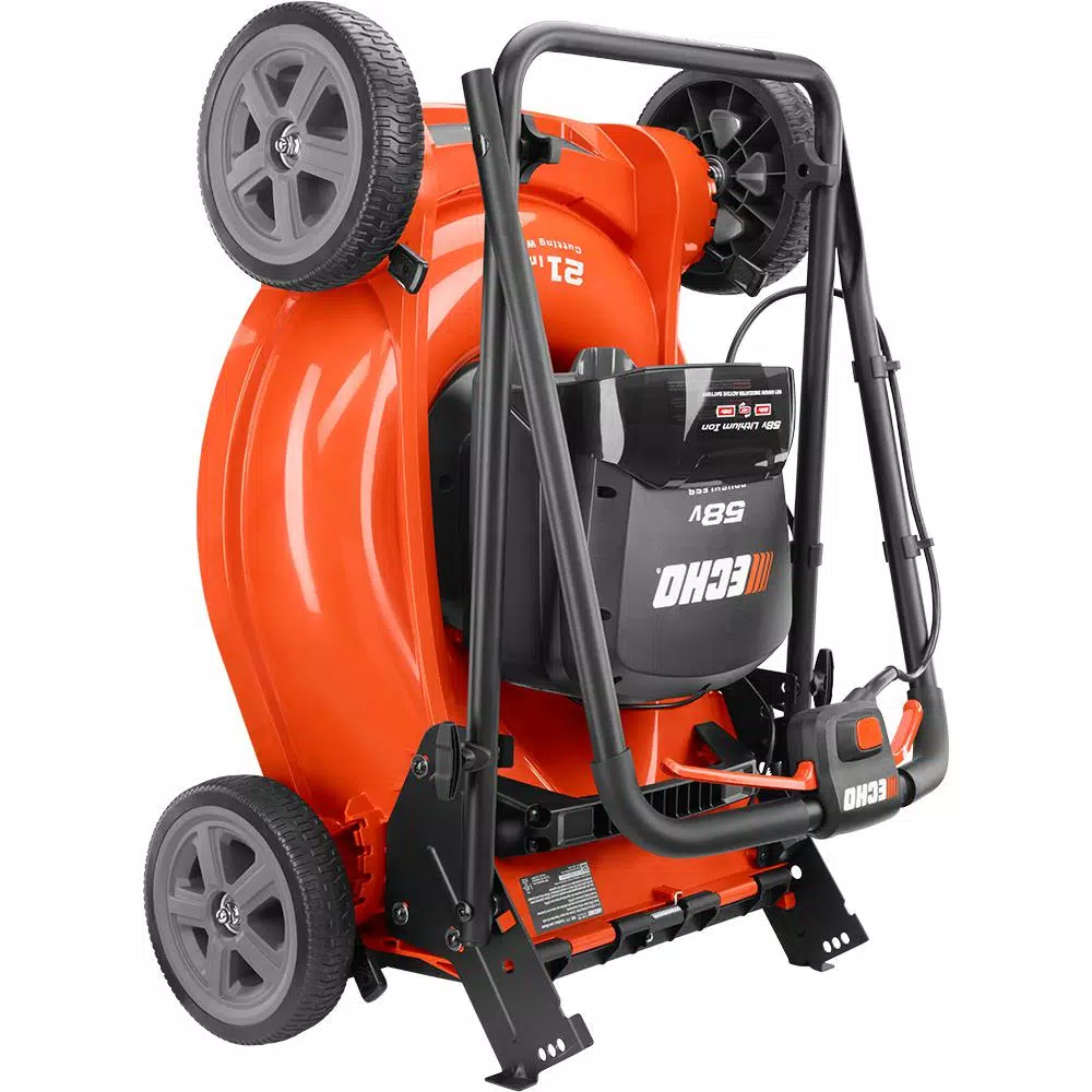 ECHO 58V Brushless Cordless 21 in. Lithium-Ion Battery Walk Behind Push Lawn Mower with 4 Ah Battery and Charger