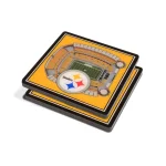 YouTheFan NFL Pittsburgh Steelers StadiumViews 3D Acrylic Drink Coasters, 2-Pack thumbnail 1
