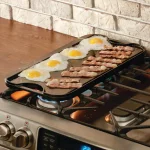 Lodge Pro-Grid 20 in. Black Cast Iron Reversible Stovetop Griddle and Grill with Handles thumbnail 3