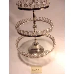Heim Concept Silver 3-Tier Crystal and Stainless Steel Cake Stand, 20 in. H thumbnail 4
