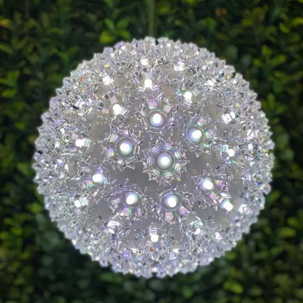HOLIDYNAMICS HOLIDAY LIGHTING SOLUTIONS 7.5 in. Dynamic RGB Premier Orb - Multi-Color LED Lighted Sculpture