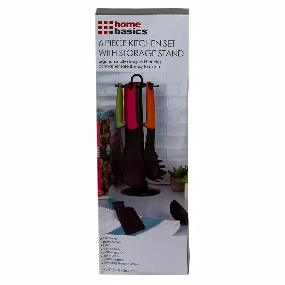 Unbranded 6-Piece Multi-Color Silicone Cooking Utensil Set with Storage Stand