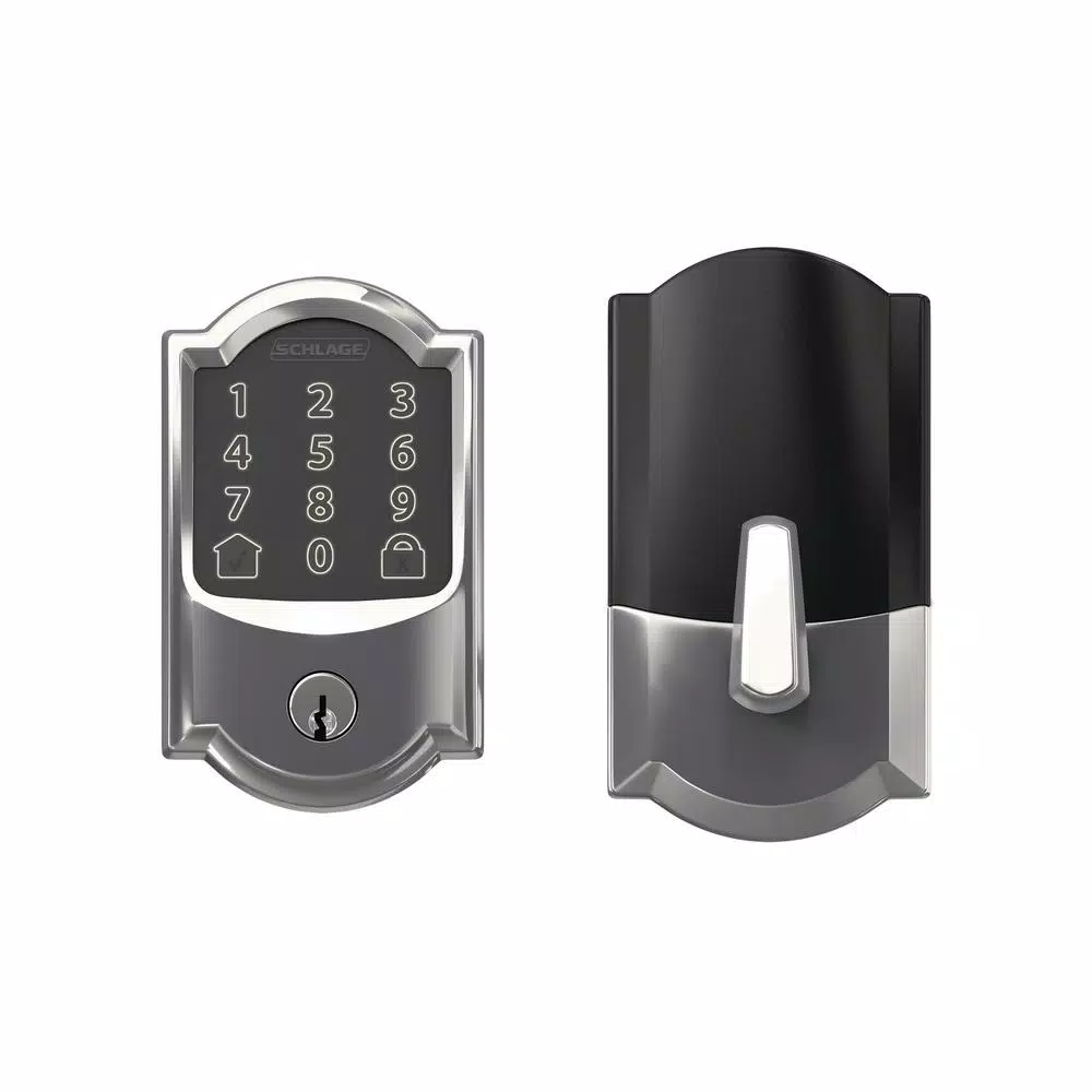 Schlage Encode Smart Wi-Fi Deadbolt with Alarm, Bright Chrome