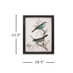IMAX Maisly Bird Wall Decor Set of 2 - Art Deco Wood Grain Picture Frames thumbnail 4