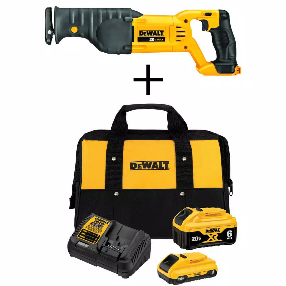DEWALT 20V MAX Cordless Reciprocating Saw Kit with (2) Batteries and Charger