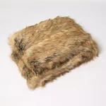 Best Home Fashion Amber Fox Faux Fur Throw Blanket, 58 in. x 60 in. thumbnail 1