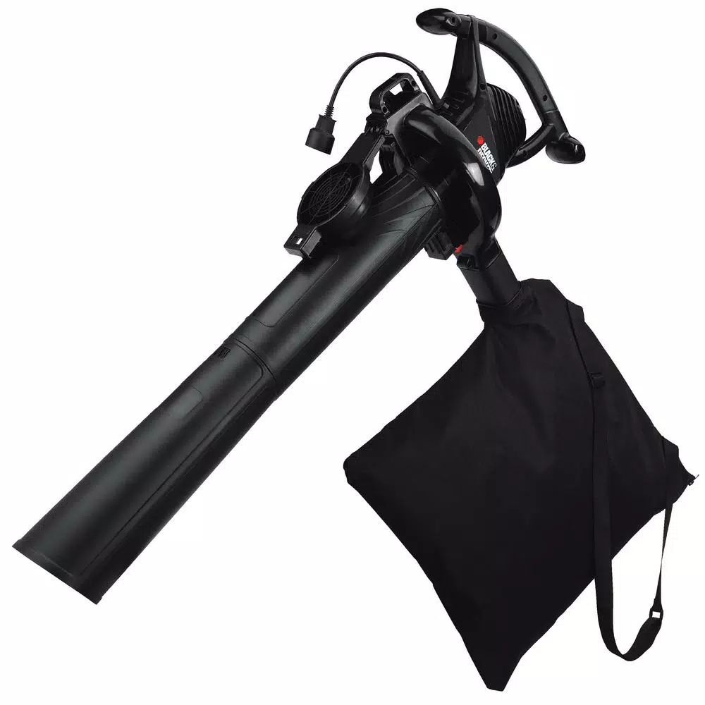 BLACK+DECKER 12 Amp Corded Electric 3-in-1 Handheld Leaf Blower, Vacuum, and Mulcher, 210 MPH, 300 CFM