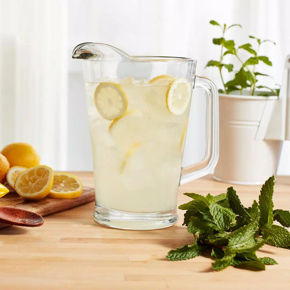 Libbey 60 oz. Clear Glass Pitcher, Modern Style