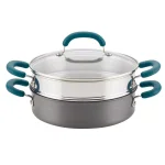 Rachael Ray Create Delicious 3 qt. Hard Anodized Aluminum Nonstick Steamer Set, Gray thumbnail 1