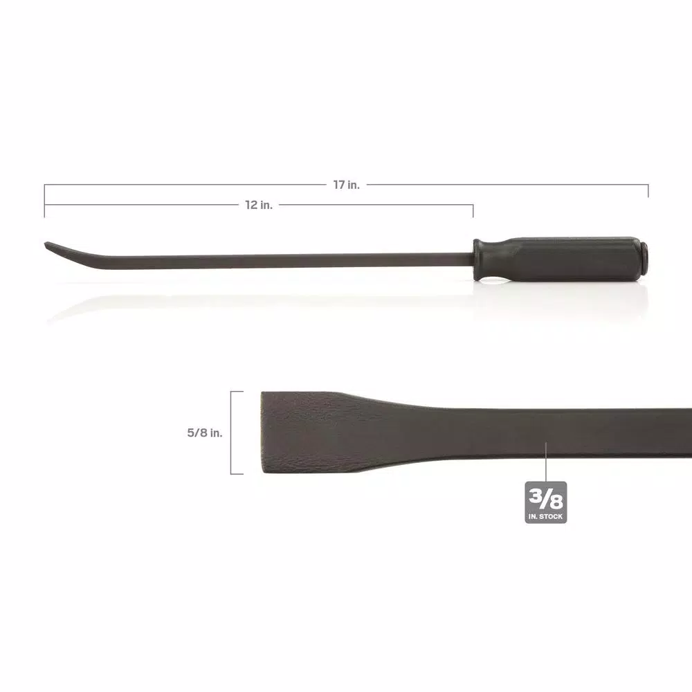 TEKTON 17 in. Angled Tip Pry Bar with Steel Striking Cap