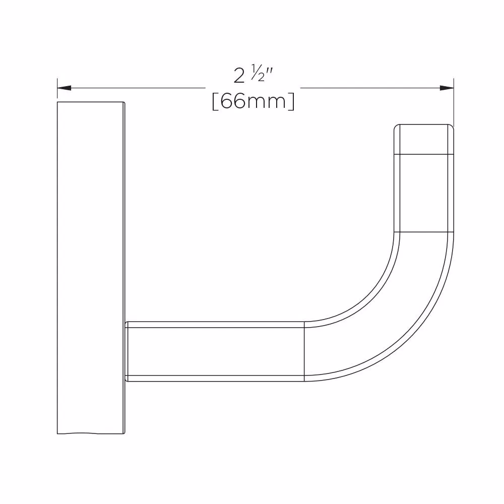 Speakman Vector Extended Robe Hook - Polished Chrome - Modern Metal Design
