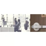 Universal Hardware Heavy Duty Classroom Keyed Entry Door Lever, Satin Chrome, 2-3/4 in. Backset thumbnail 4