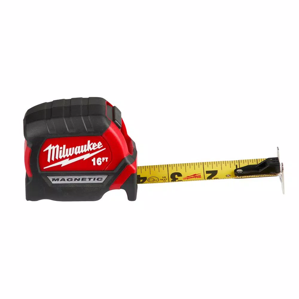 Milwaukee 16 ft. Premium Magnetic Tape Measure with 9 ft. Standout