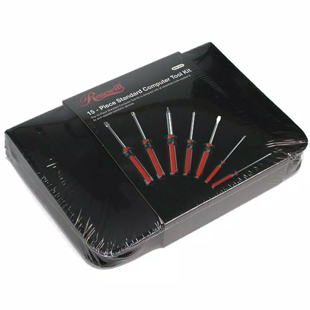 Rosewill 15-Piece Standard Computer Tool Kit with Demagnetized Tools and Zipper Case