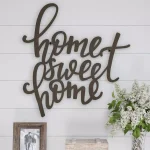 Lavish Home "Home Sweet Home" Metal Cutout Wall Decor Sign, Dark Brown thumbnail 8