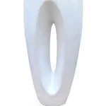 Uniquewise Modern White Magnesium Oxide Large Decorative Floor Vase - 40.5 in. thumbnail 8